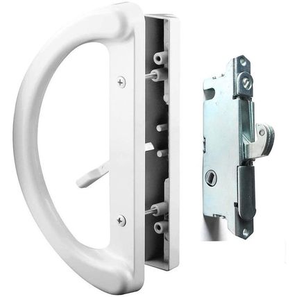Patio Door Handle Set + Mortise Lock 45° Perfect Replacement for Sliding Glass D