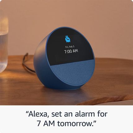 Amazon Echo Spot (Newest Model), Great for Nightstands, Offices and Kitchens, Sm