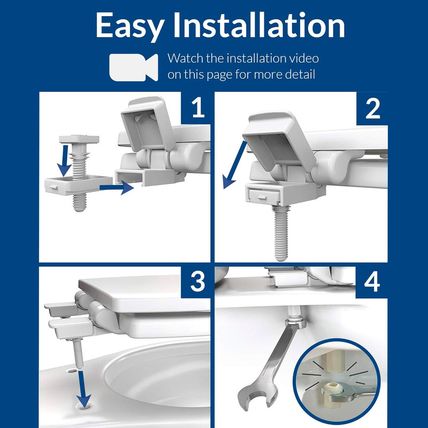 Mayfair Cassel Slow Close Toilet Seat, Easy Clean, Non Slip Premium Wood Seat, E