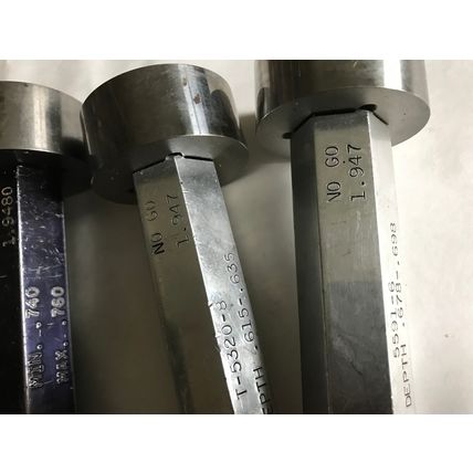 LOT 5 THE PIPE MACHINERY GO NO GO PLUG GAGE NOGO 1.9480,1.9480,1.947,1.947,AA
