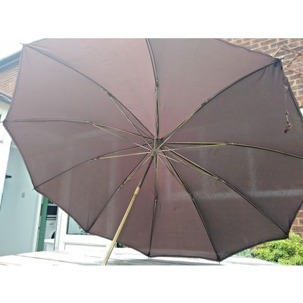 Vintage Growy brass handled umbrella brown