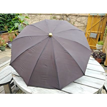 Vintage Growy brass handled umbrella brown