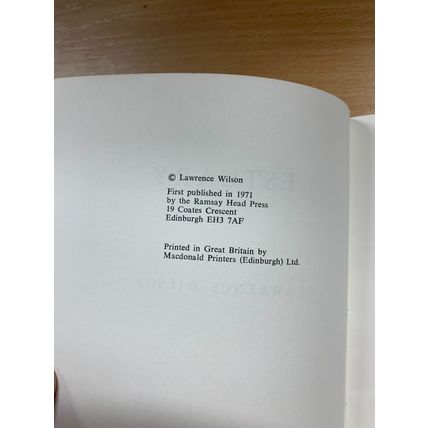 SIGNED COPY* 1971 1ST EDITION LAWRENCE WILSON "ESTUARY" POEMS PB BOOK (P2) AA