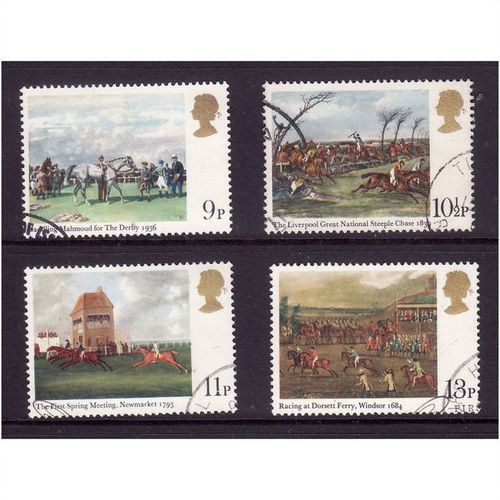 GREAT BRITAIN 1979 HORSERACING SG 1087 / 1090 SET 4 VALS FINE USED#2