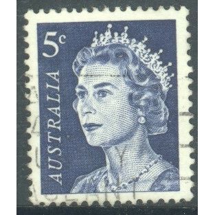 Australia 1966 - SG405a - 5c black brown blue - Queen Elizabeth 11 - used 6