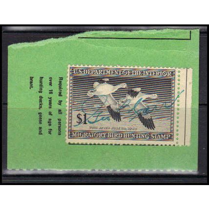Used RW14 $1 Snow Geese Fine K1899