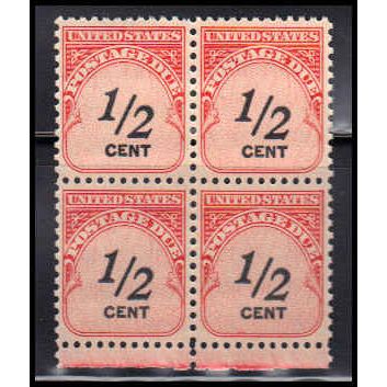 J88 1/2c Postage Due Fine MNH Blk/4 O7073