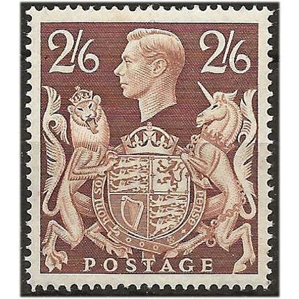 1939 SG476 2/6d Brown Light Mounted Mint ....