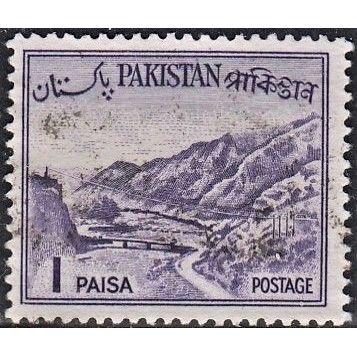 PAKISTAN, 1963 1p Khyber Pass, SG 131 (Scott #129), used