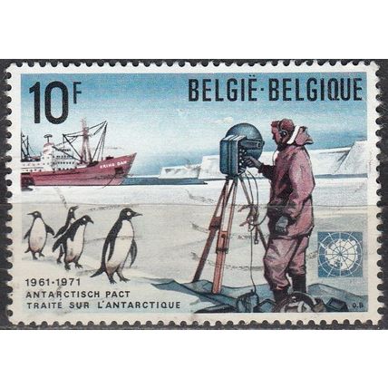 Belgique 1971 Michel 1643 O Cote (2008) 0.50 € Traité sur l'Antarctique