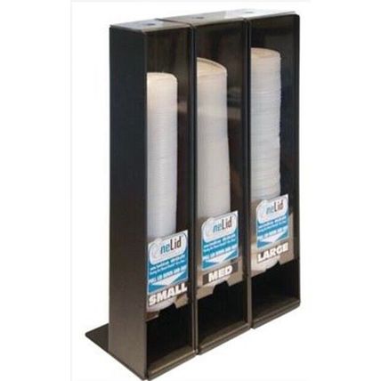 OneLid 3 Cup Lid Dispenser organizer condiment SM,MD,LG w/ Sled