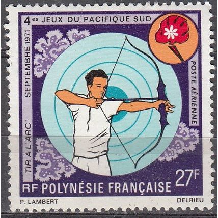 Polynésie Française 1971 Michel 138 O Cote (2005) 8.50 € 4ème Jeux Pacifique-Sud