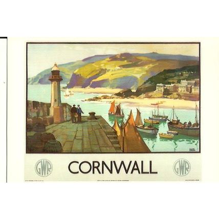 Advertising GWR CORNWALL Postcard (Avon Anglia/British Rail BRP 1)