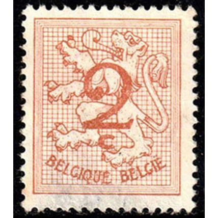 Belgium 1960 Heraldic Lion 2F Used Stamp. Numeral