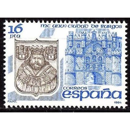 España. 1984. Mi # 2622. MC Anniversary of the City of Burgos