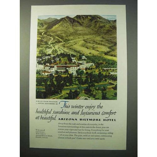 1952 Arizona Biltmore Hotel Ad - Healthful Sunshine