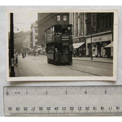Photo Glasgow Tram no.977 in 1953