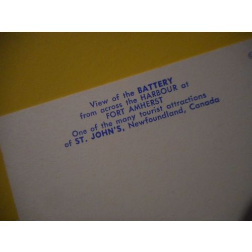The Battery,St John's,Newfoundland,Canada,Vintage Postcard