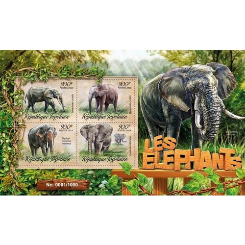 TOGO 2016 SHEET MNH ELEFANTES ELEPHANTS ELEFANTEN ELEFANTI WILDLIFE 2