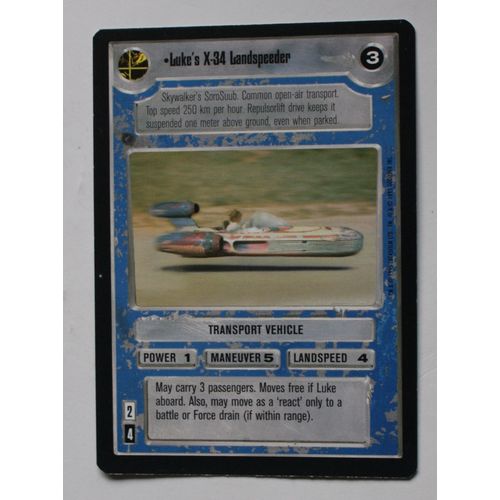 Star Wars CCG: Premier Limited # Luke's X-34 Landspeeder (A) 1995 light decipher