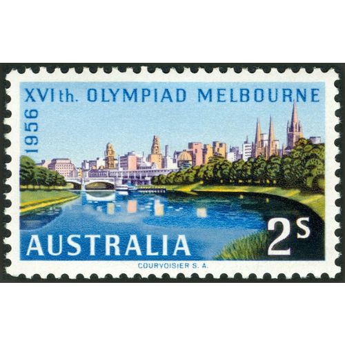 Australia QEII 1956 Melbourne Olympic Games 2s River Yarra Mint MM SG 292 stamp