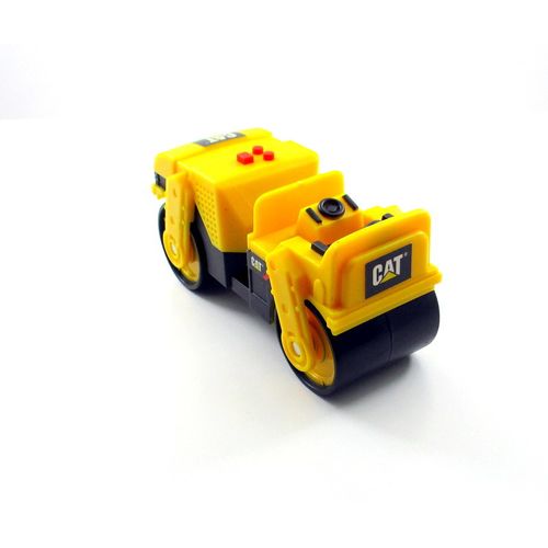 Caterpillar Asphalt Drum Compactor, Yellow Construction Vehicle