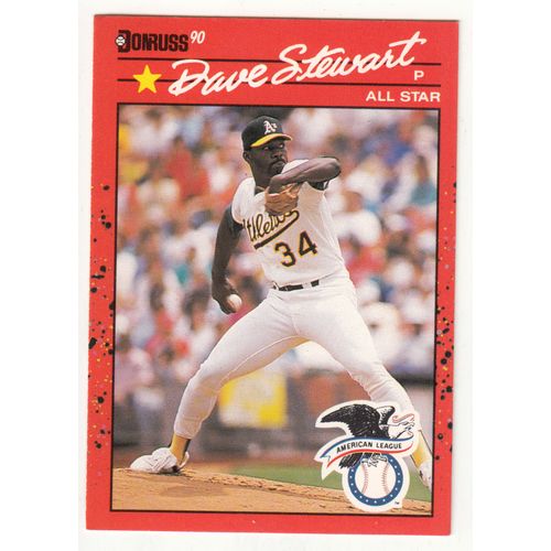 1990 Donruss baseball card 703 Dave Stewart All Star - Athletics