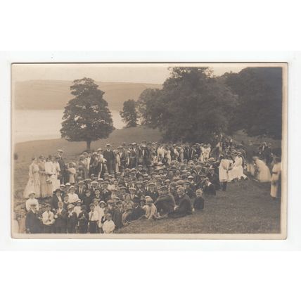 Large Group of People Outdoors Postcard AJ226