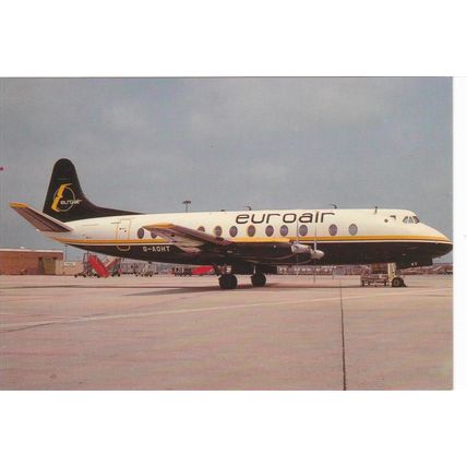 Euroair Vickers Viscount Civil Aircraft Postcard (A19802)