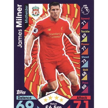 Match Attax 2016/2017 156 James Milner Liverpool