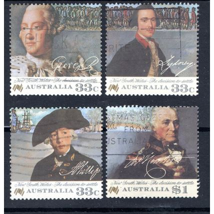 Australia Sg1019 - Sg1022 1986 Bicentenary 5th issue set fine used (g243)
