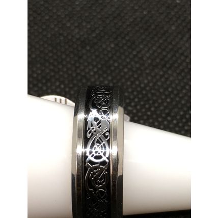 Ring Wedding Mens Stainless Steel Celtic Dragon design #178 #180 USA Seller