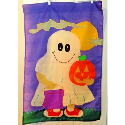 Colorful 100% Nylon Trick or Treater Halloween Flag 29" X 45" Hangs Vertically