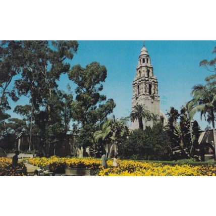 San Diego - Lot of 4 - Postcards & Stamps - Vintage California