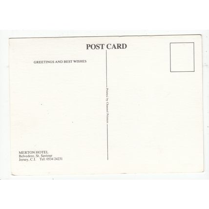 The Merton Hotel Belvedere St Saviour Jersey Postcard Channel Islands