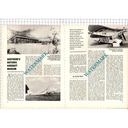 Southend Historic Aircraft Museum Essex - 1972 Article