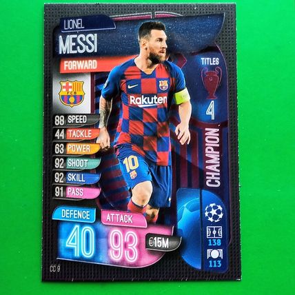 Topps Match Attax Extra #CC9 Lionel Messi CC 9 Champion