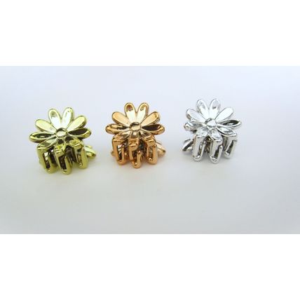 Micro mini extra tiny metalic colored daisy flower acrylic hair claw clip