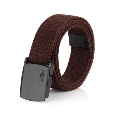 Alloy buckle canvas denim belt, casual belt, pure cotton thread canvas