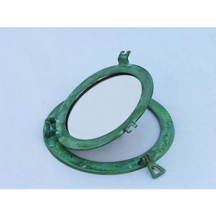 Brass Deluxe Class Titanic Shipwrecked Decorative Ship Porthole Mirror 12""
