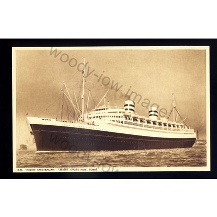 LS3252 - Holland-America Liner - Nieuw Amsterdam - postcard