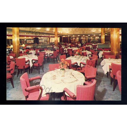 LS3253 - Holland-America Liner - Rotterdam (Flagship) - Dining Room - postcard