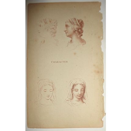 1786 - "Character" (Female) - Plate from The Artist's Repository