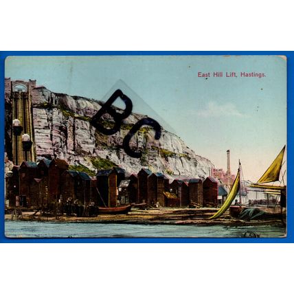 Postcard East Hill Lift Hastings Sussex Nr Fairlight St Leonards Bexhill