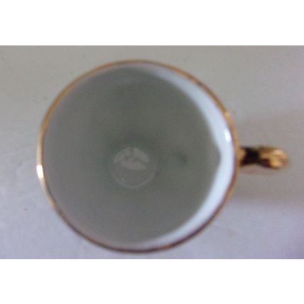 My Treasure Collectible Genuine Porcelain Miniature Demitasse Teacup and Saucer