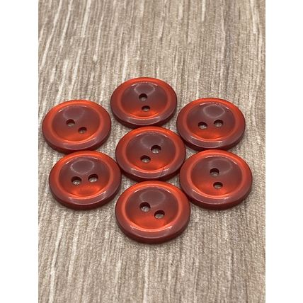 16mm Maroon Polyester Buttons 2 Hole Cardigans Knitting Replace Sewing