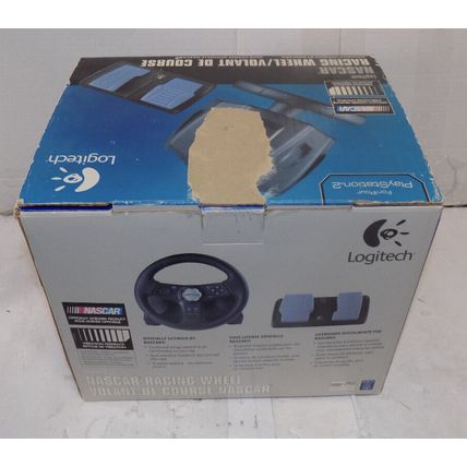 Logitech Nascar Racing Steering Wheel & Pedals for PS2 Playstation 2