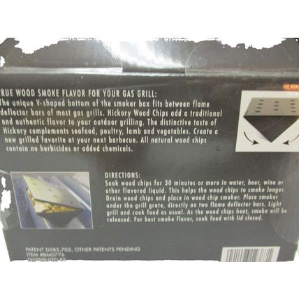Gas Grill Smoker Set with Hickory Wood Chips