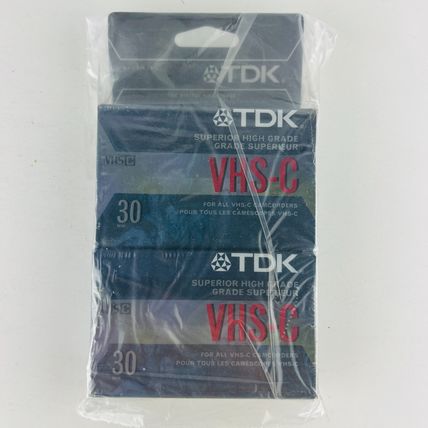 TDK 30 VHS-C Camcorder Superior High Grade 2 Pack Tape Sealed NEW Never Used Lot