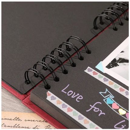 Woodside Home Living Ribbon Tie Scrap Book Style Photo Album 29cm x 21.5cm - Gre